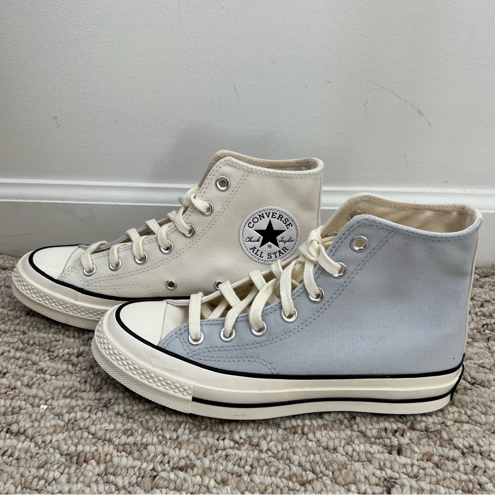 Converse High Top Chuck Taylor 70 Nautical Tri-Blocked Ghosted Vintage White - Picture 10 of 14